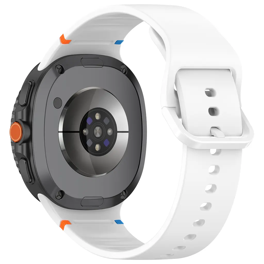 Силіконовий ремінець на смарт годинник Samsung Galaxy Watch 8 40mm/8 Classic 46mm/8 44mm, Silicone, white, зі зручною застібкою, на фітнес браслет, ArmorStandart (ARM86876) - фото 2
