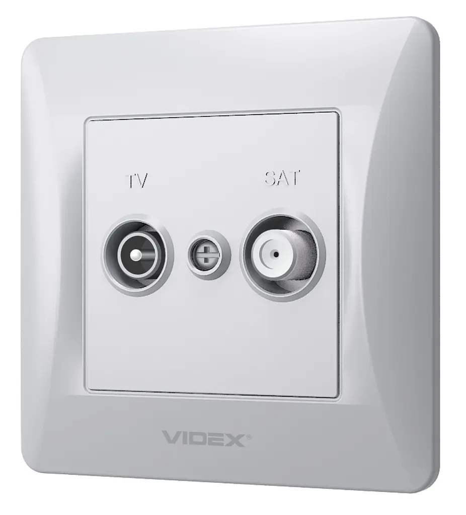 Розетка Videx Binera TV+SAT кінцева срібний шовк (VF-BNSK2TVSATE-SS) - фото 2