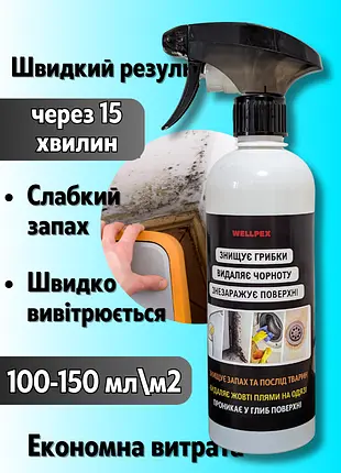 Засіб проти плісняви з відбілюючим ефектом Антипліснява Wellpex 500 мл - фото 3