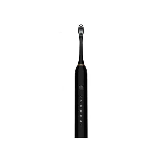 Біла Електрична зубна щітка Sonic Toothbrush Х-3 ультразвукова акумуляторна 4 змінні насадки в комплекті - фото 4