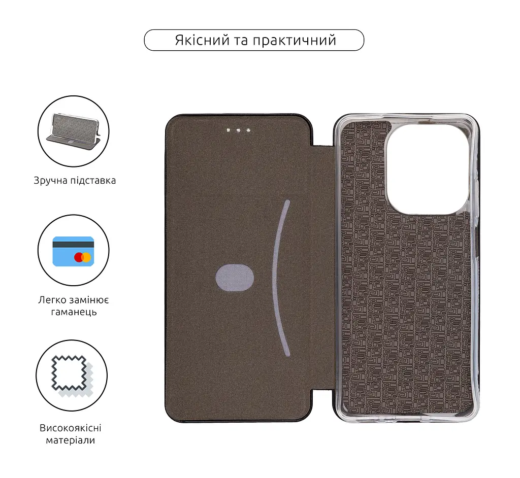 Чехол-книжка для OPPO A5X 4G/A5X 5G, G-Case, черный, кожаный чехол-книжка из экокожи (PU) и TPU, с магнитом, с подставкой и вместительным кардхолдером, противоударный, защита всего корпуса, ArmorStandart (ARM85381) - фото 3