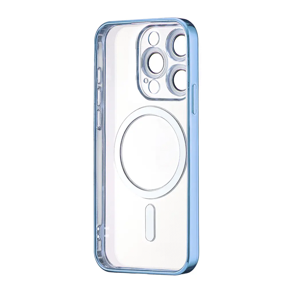 Чохол Ductil Metallic Edge with MagSafe (Protected Camera & Lens) iPhone 15 Pro Light Blue - фото 3