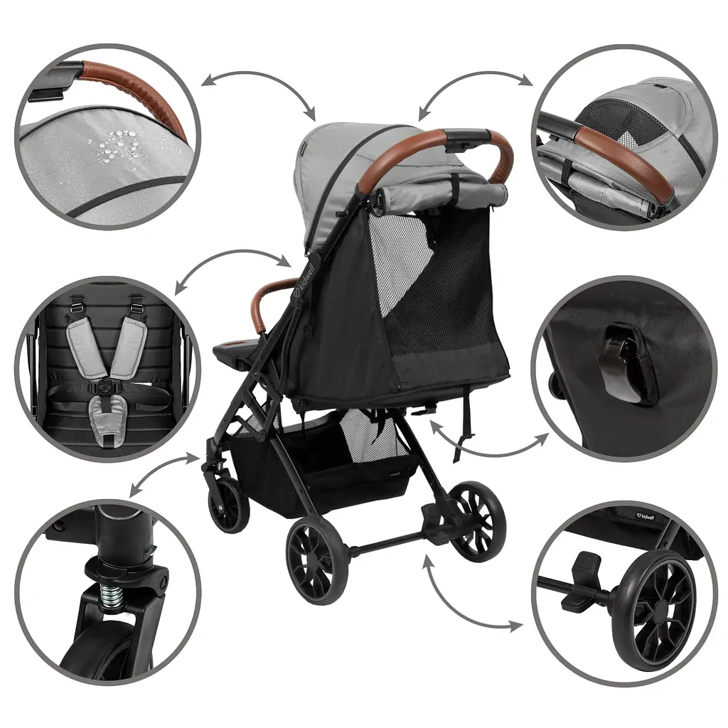 Прогулянкова коляска Kidwell Colmer Cool Grey - фото 8