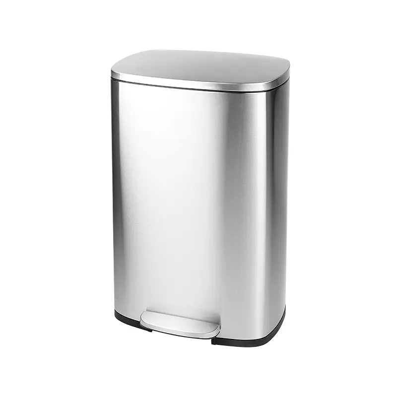 Відро для сміття з плавним закриттям прямокутне Mixxus Bevel-TC0112 SS Color 12л нержавіюча сталь MI7087, Нержавіюча сталь - фото 8