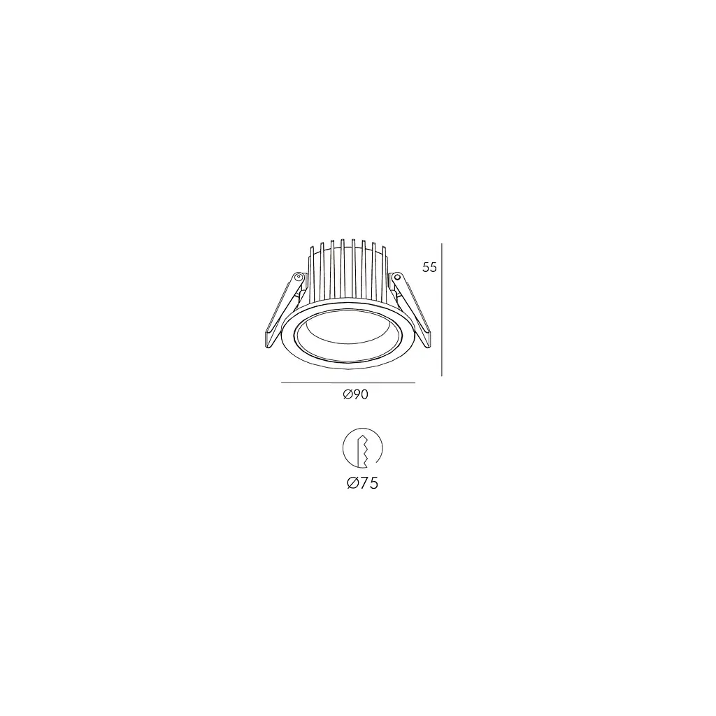 Точковий світильник Skarlat RDL73028-3 10W BK 4000K - фото 2