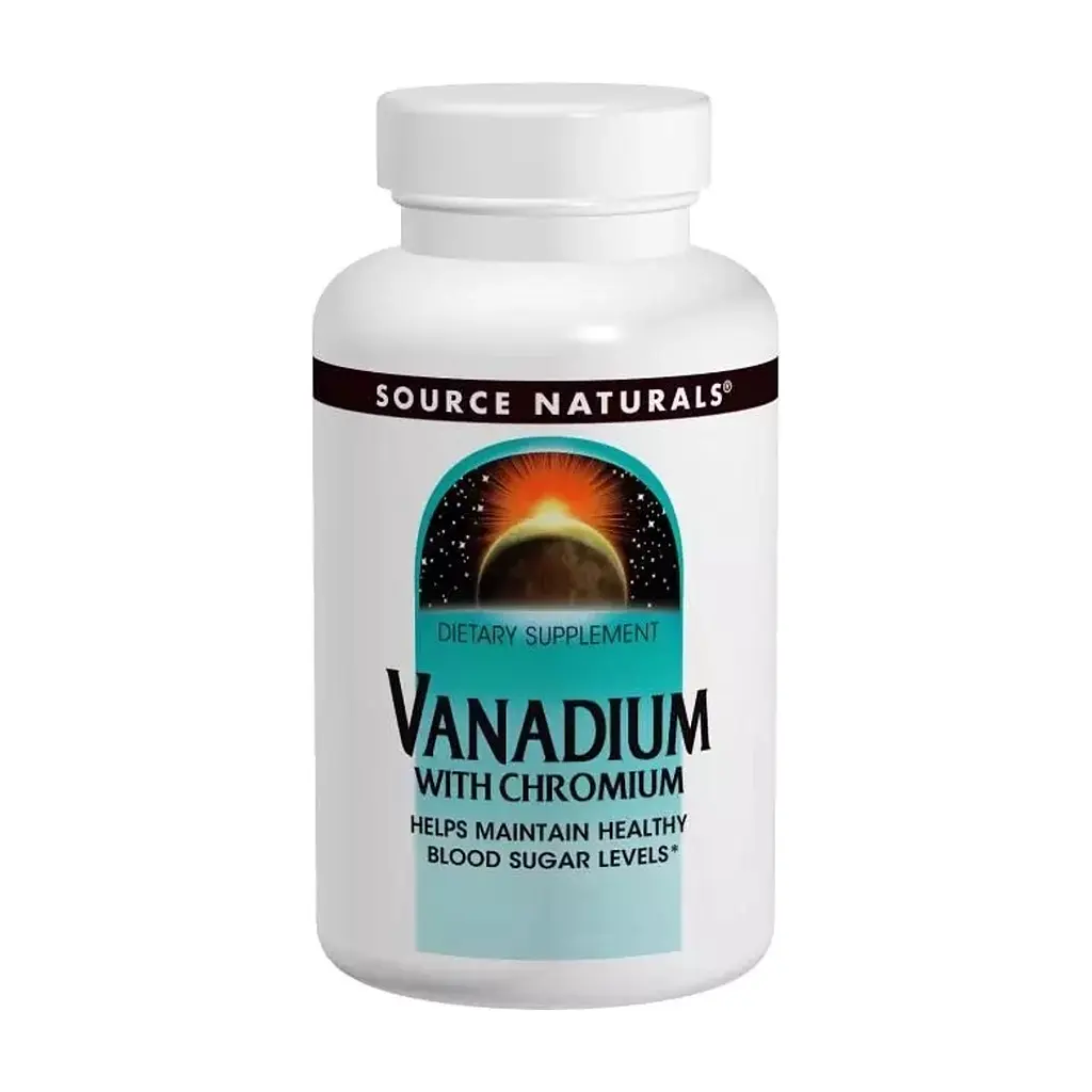 Мінерали Source Naturals Ванадій з Хромом, 90 таблеток (SNS-01835)