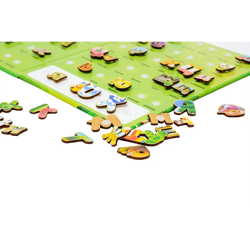 Розвиваючий дитячий Алфавіт на липучках PuzzleOk Puz-26919 66 букв - фото 4