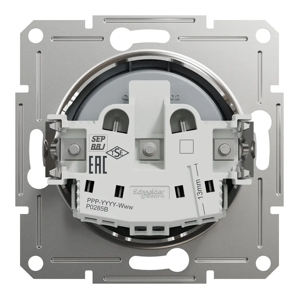 Розетка Schneider Electric ASFORA без заземлення сталь (EPH3000162) - фото 8