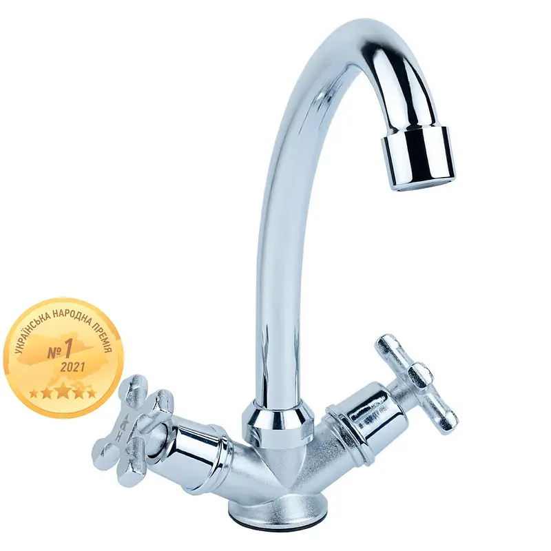 Змішувач QN 1/2" для кухні економ на шпильці (КРАТНО 2шт) AQUATICA QN-2B158C (9786100)