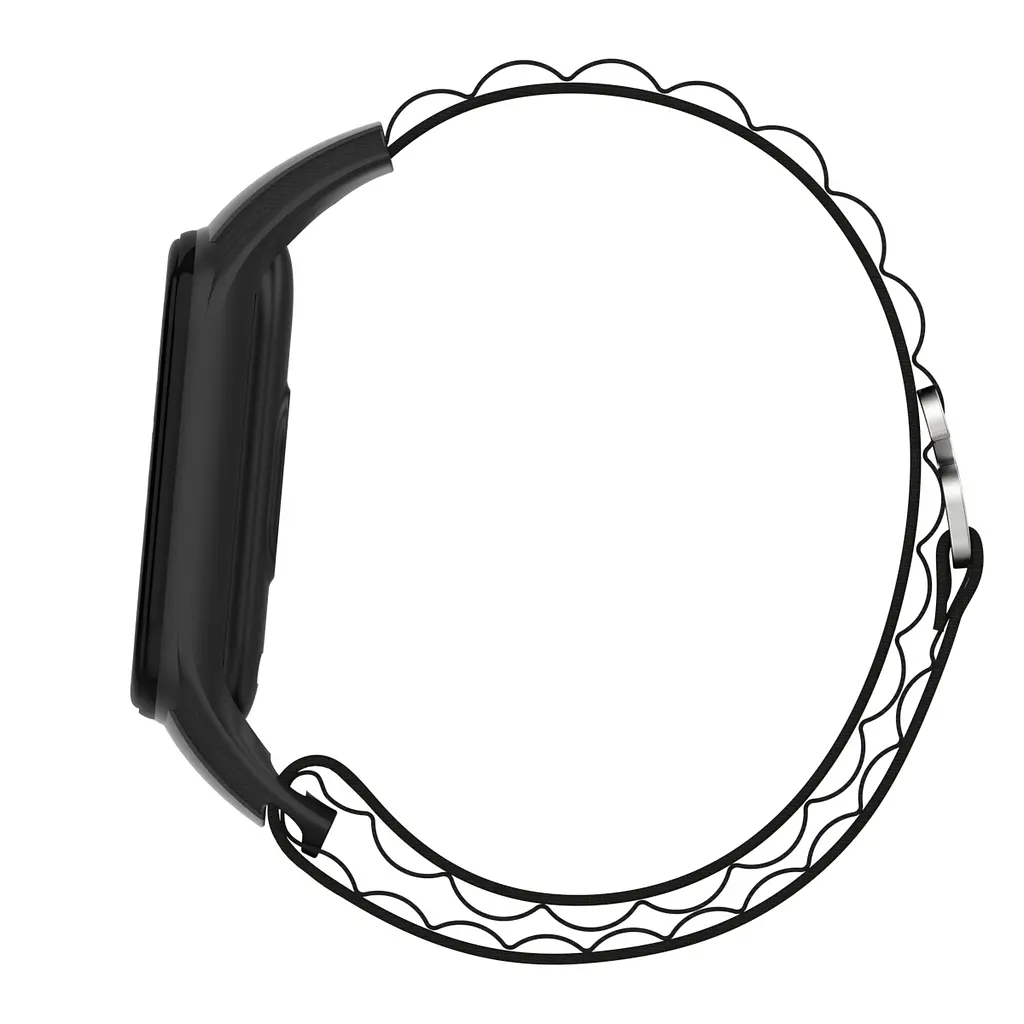 Ремінець для Xiaomi Mi Band 7/6/5/4, чорний, AlpinaStyle Band, тканинний поліестеровий ремінець для фітнес браслета, дихаючий, для активного відпочинку та спорту, ArmorStandart (ARM64987) - фото 5