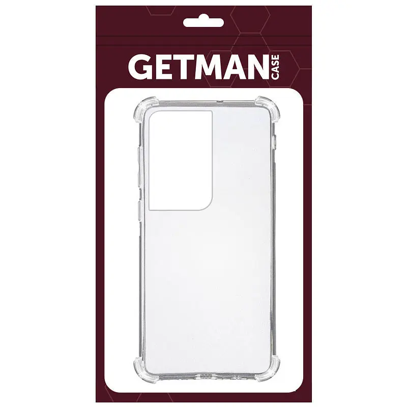 TPU чохол GETMAN Ease logo посилені кути для Samsung Galaxy S21 Ultra Безбарвний (прозорий) - фото 2