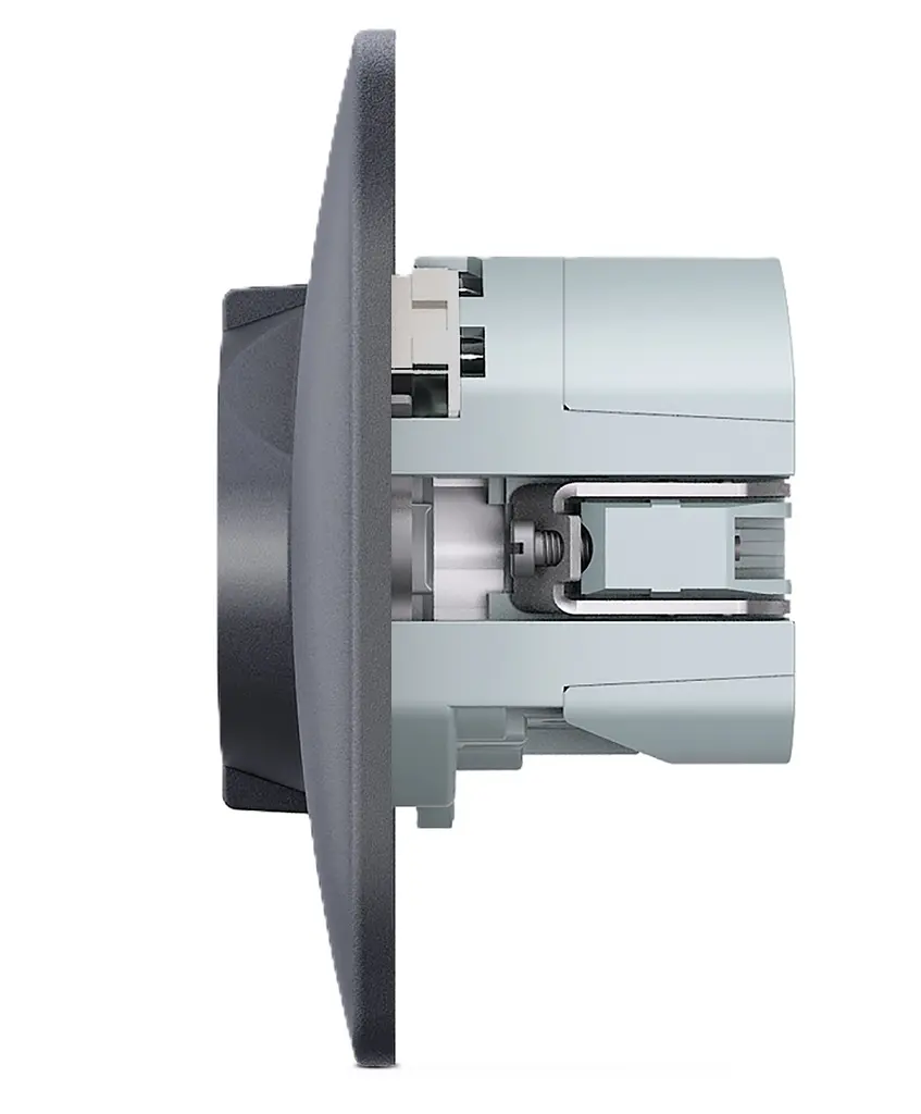 Розетка Videx Binera одинарна із заземленням з USB+USB-C чорний графіт (VF-BNSK1GUC-BG) - фото 4