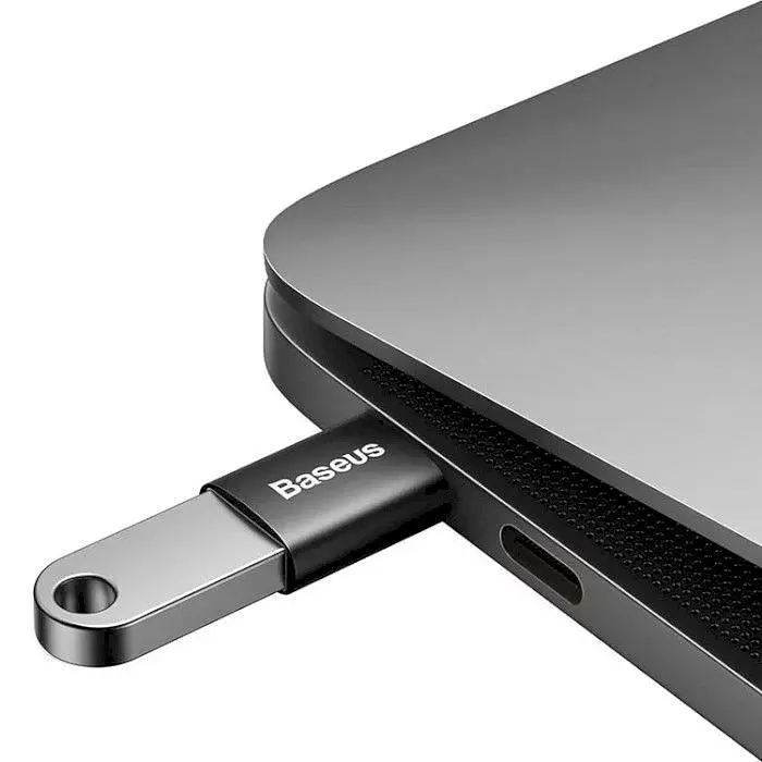 Перехідник Baseus Ingenuity Series Mini OTG Adaptor USB-C to USB-A Black (ZJJQ000001) [78667] - фото 4