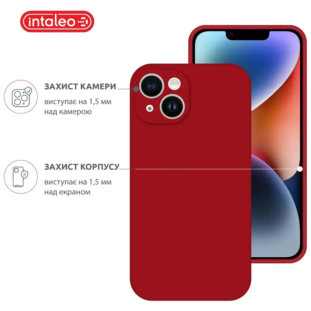 Чохол до мобільного телефона Intaleo SoftShell Apple iPhone 14 Plus Red (1283126557705) - фото 3