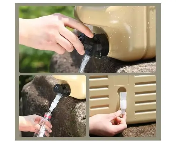 Бутель Каністра 18,5 л для води з краном та ручкою, золотистий, ViO PET-TBG 18.5L - фото 4
