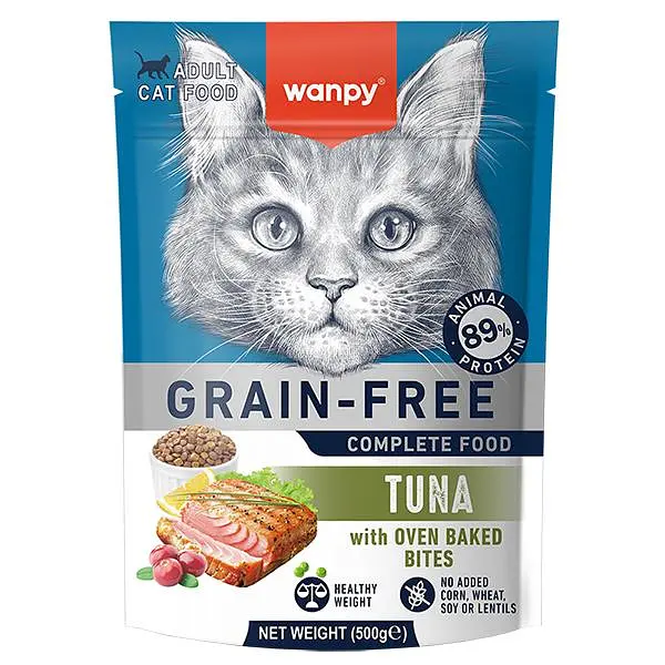 Сухий корм для котів Wanpy Adult Cat Grain Free Tuna Ванпі беззерновий з тунцем 500г