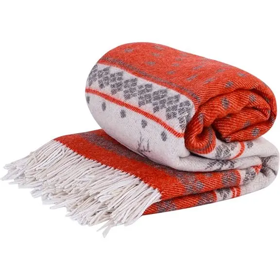 Плед Love You Олені меринос 140х200 см червоний (4079) - фото 2