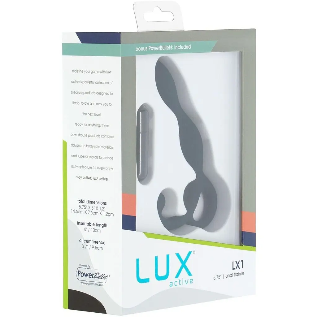 Массажер простаты Lux Active LX1 Anal Trainer 5.75" Dark Blue вибропуля в комплекте - фото 6