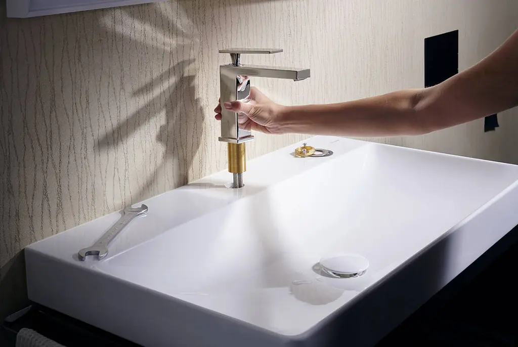 Змішувач для умивальника Hansgrohe Tecturis E з донним клапаном chrome 73010000 - фото 3