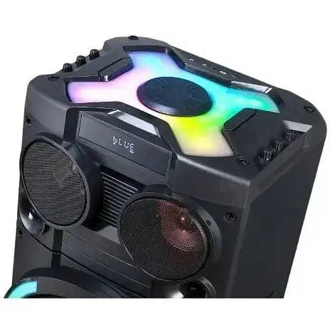 Портативная колонка бумбокс XPRO HS-TD12P8 чемодан 100Вт USB SD FM радио Bluetooth 2 микрофона ДУ (MER-15691) - фото 3