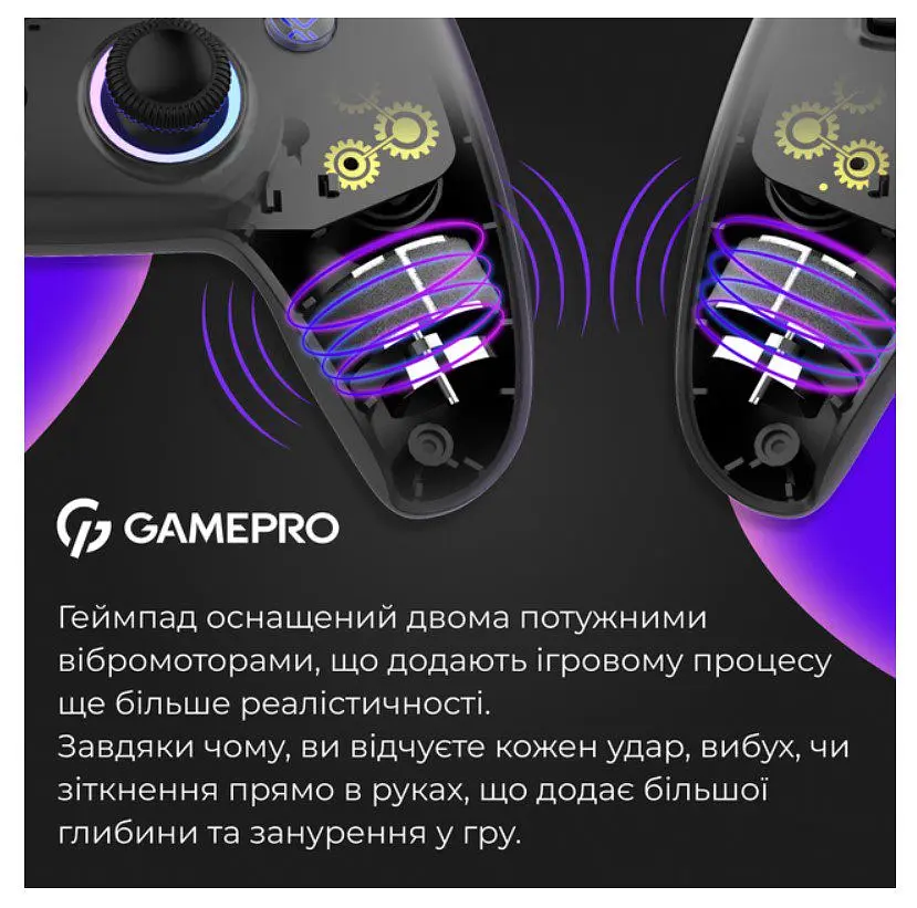 Геймпад Bluetooth джойстик GamePro GPS-13B Bluetooth 5.3/USB (PC/iOS/Android/PS3/PS4) DualShock RGB Black - фото 13