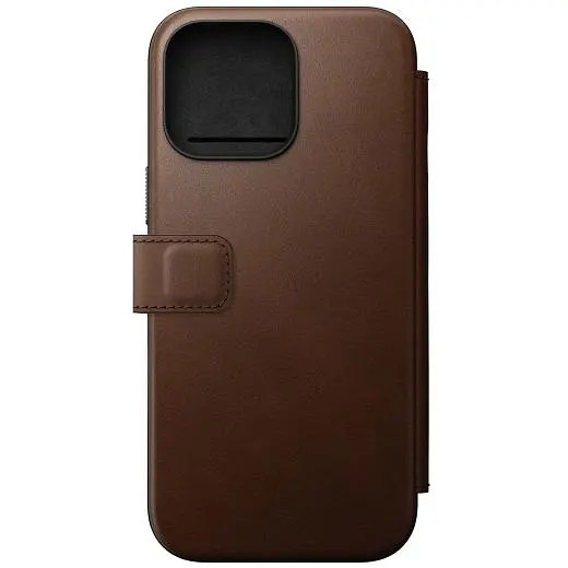 Шкіряний чохол-книжка Nomad Modern Leather Folio Case Brown для iPhone 16 Pro (NM01679585) - фото 4