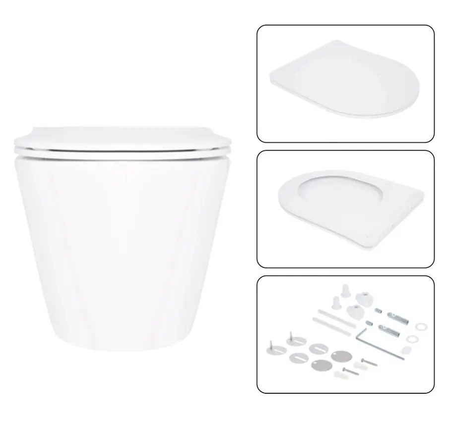 Набір Q-tap Nest 4 в 1 підвісний унітаз Swan Ultra Quiet 520x360x320 + комплект інсталяції QT16335180W48182 - фото 6
