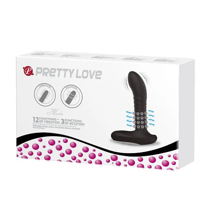 Стимулятор простати Pretty Love Prostate Massager, 15.9 см (чорний) - фото 7
