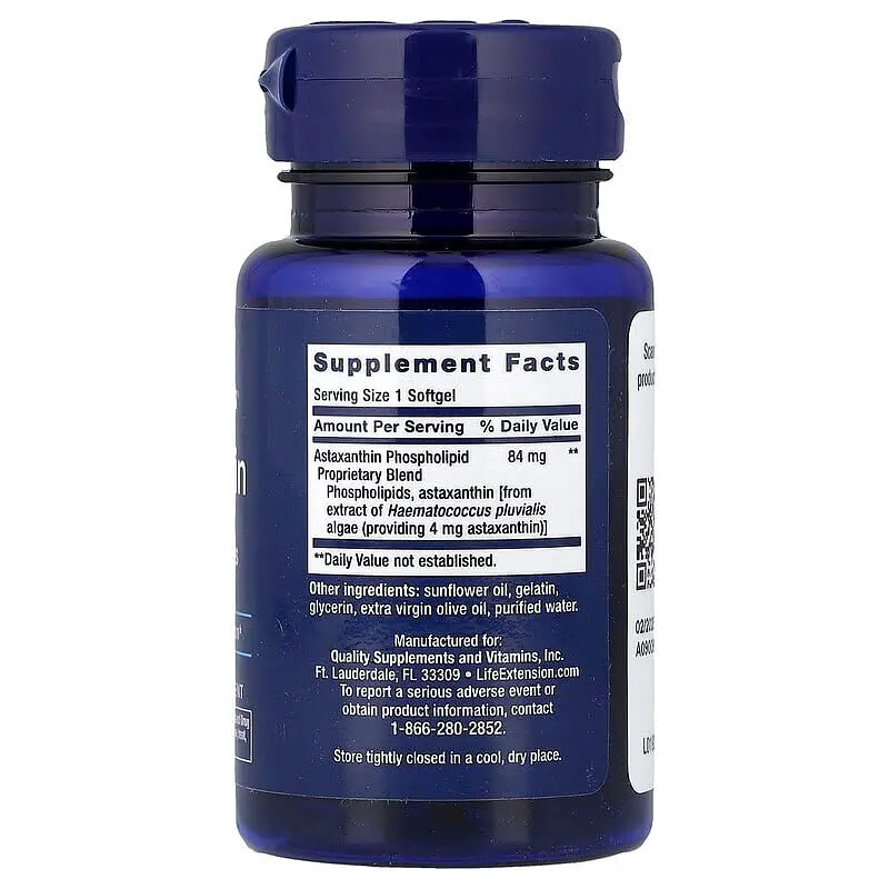 Натуральна добавка Life Extension Astaxanthin 4 mg, 30 капсул - фото 2