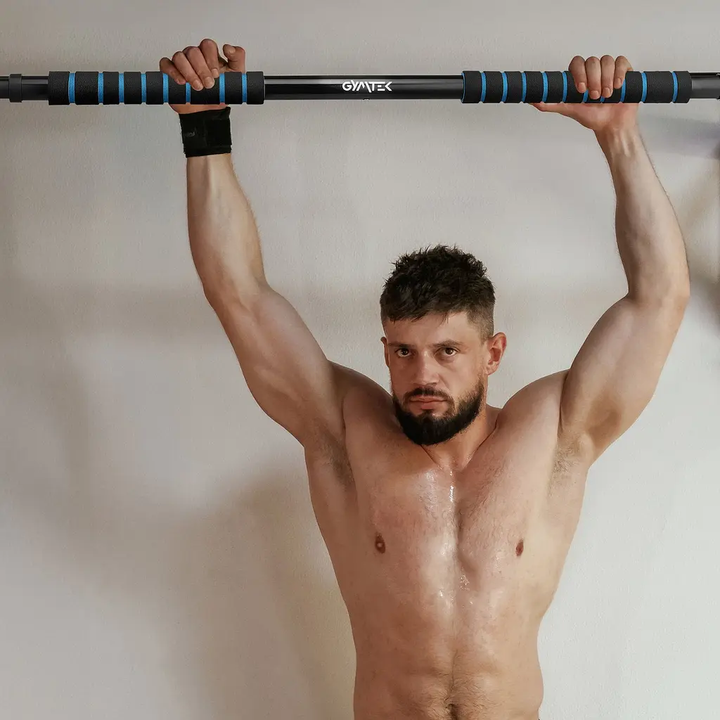 Турнік розсувний GYMTEK 63-100см чорно-синій - фото 8