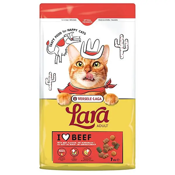 Сухий корм преміум-класу для котів Lara Adult with Beef Flavour ЛАРА ГОВЯДИНА 7 кг