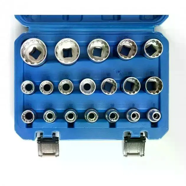 Набір 12-гранних торцевих головок Kraft&Dele KD10348 21 шт 1/2″ - фото 3