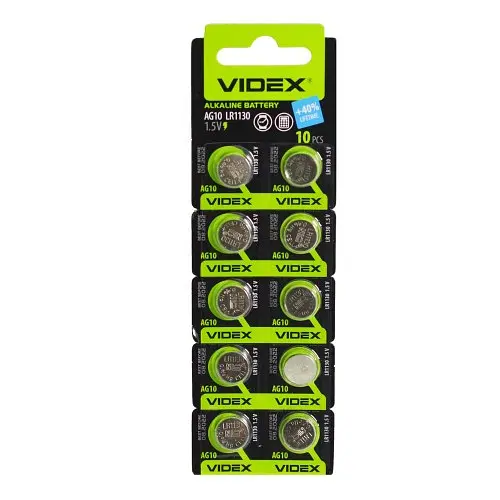 Батарейка VIDEX AG10(1130) BLI 10 4820118291680