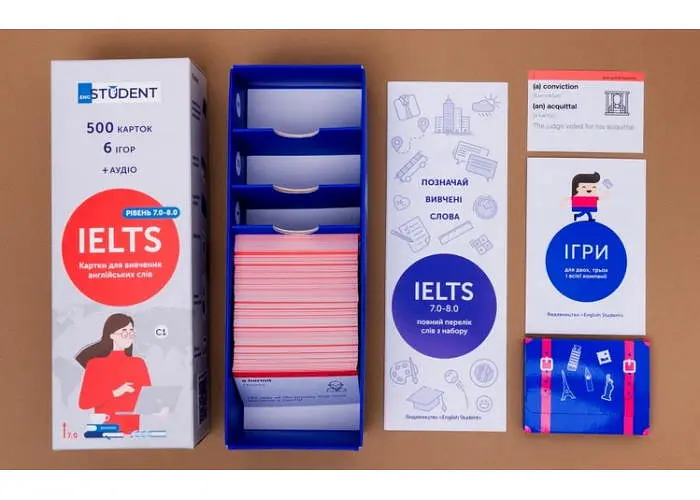 Настільна гра English Student Картки для вивчення англійської мови English Student IELTS рівень 7.0-8.0 (укр.) (591226015) - фото 4