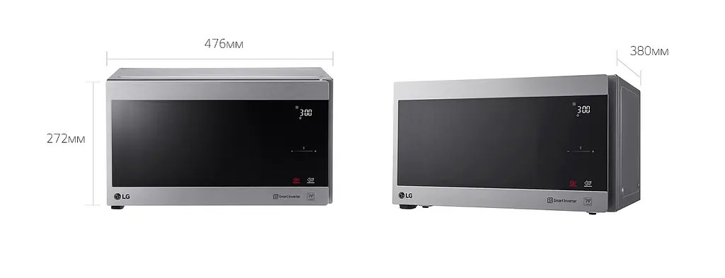 Микроволновая печь LG 25л электронное управление 1000Вт гриль серебристый дисплей - фото 7
