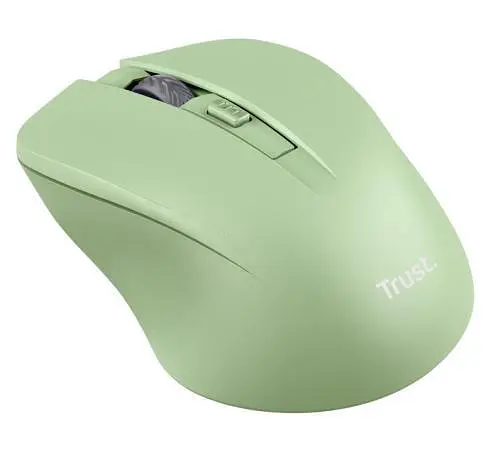 Миша бездротова Trust Mydo Silent, зелений, USB 2.4GHz, оптична, 1000/1400/1800 dpi, 4 кнопки, зниження звуку клацання миші