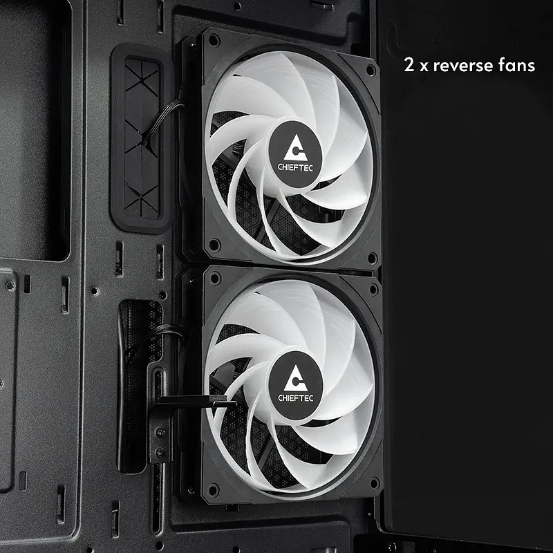 Корпус Chieftec VISTA GT-01B-OP 3x120mm A-RGB, ATX, без Блок живлення, Чорний - фото 9