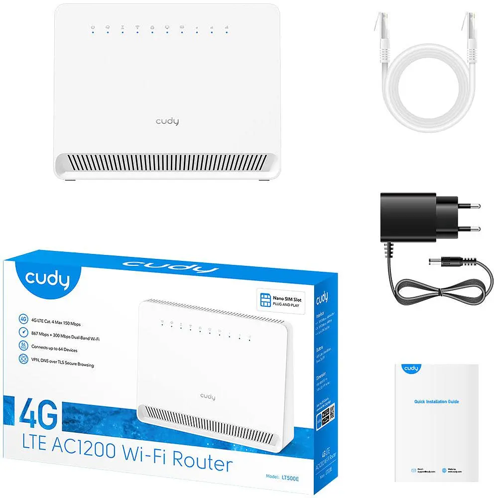 Маршрутизатор Cudy LT500E, AC1200 Wi-Fi 4G LTE-Cat4 Router - фото 5