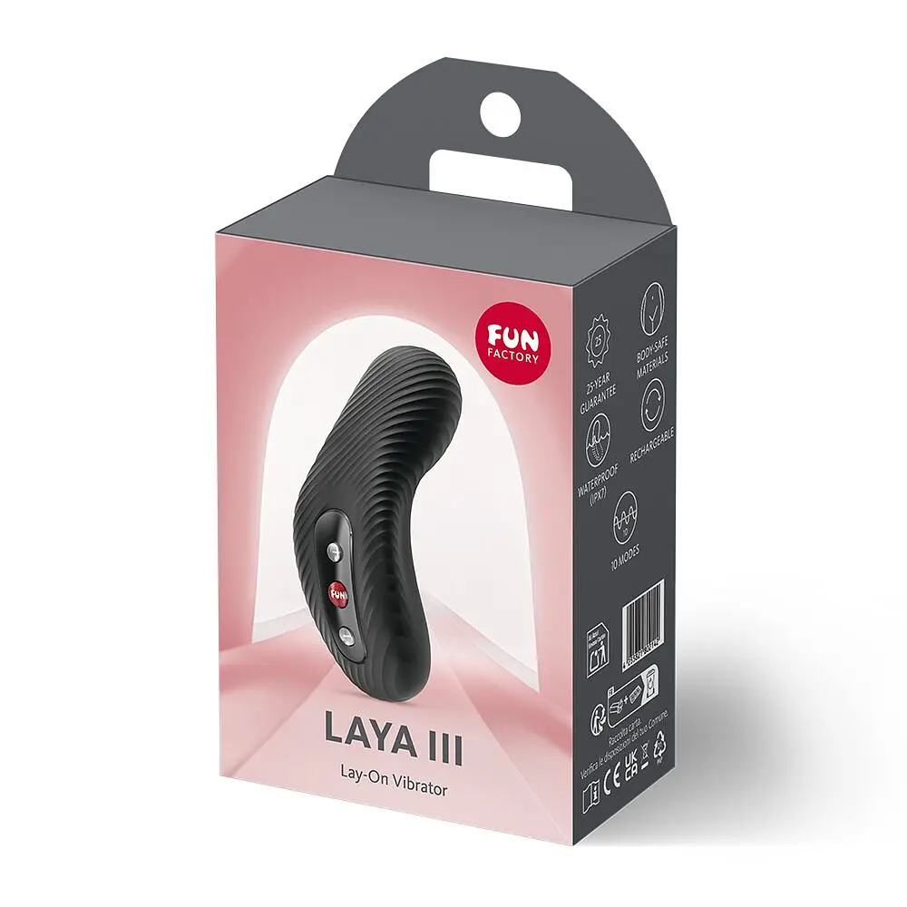 Накладний вібратор Fun Factory LAYA III Black, ефект постукування пальцем - фото 4