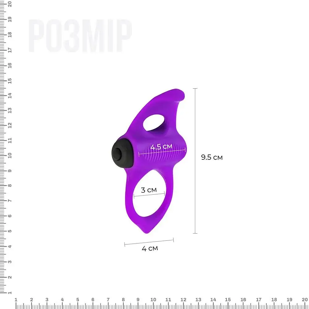 Эрекционное виброкольцо Adrien Lastic Lingus MAX Violet - фото 2