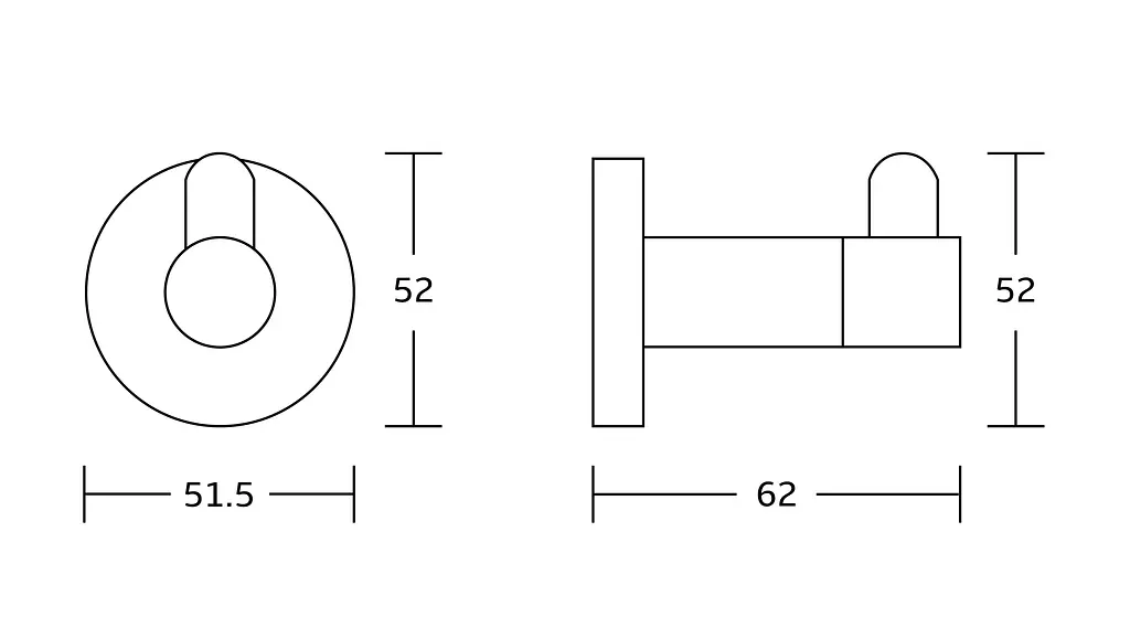 Гачок для рушників VBI Venus 5,1x6 см graphite VBI-040001GR - фото 2