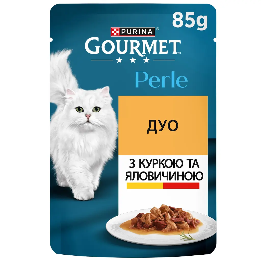 Набір вологого корму для котів Gourmet Perle Duo в асортименті 8 шт. + Gourmet Perle Duo в асортименті 4 шт. 1.02 кг (12 шт. х 85 г) - фото 11