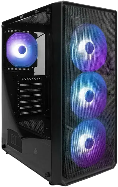 Корпус 1stPlayer FD3-BK-4F7 ARGB Black - фото 2