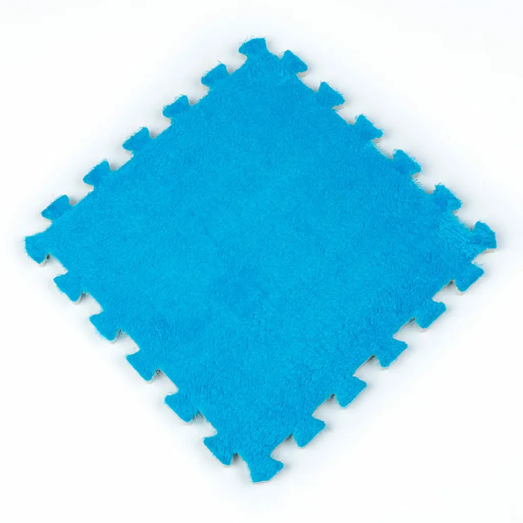 Підлога-пазл плюшевий БЛАКИТНИЙ 30x30x1cm (D) SW-00002090 - фото 3