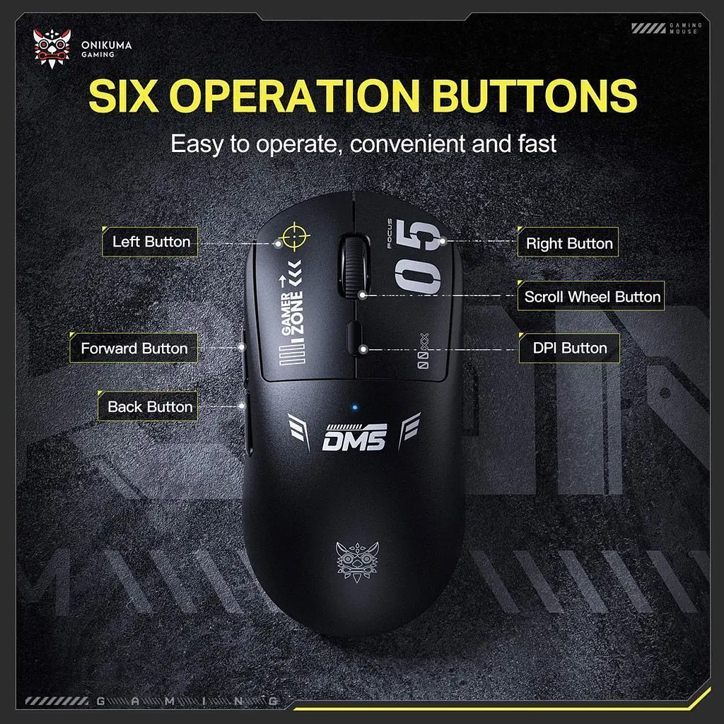 Миша Onikuma Dm05 Wireless Black [161291] - фото 4
