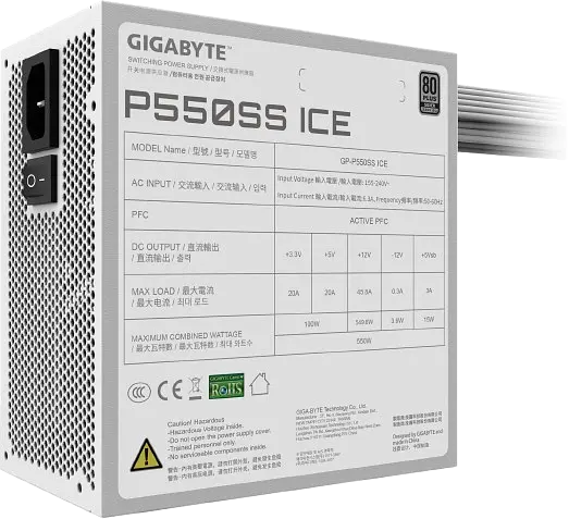 Блок живлення Gigabyte GP-P550SS ICE 550W 80+ Silver - фото 5