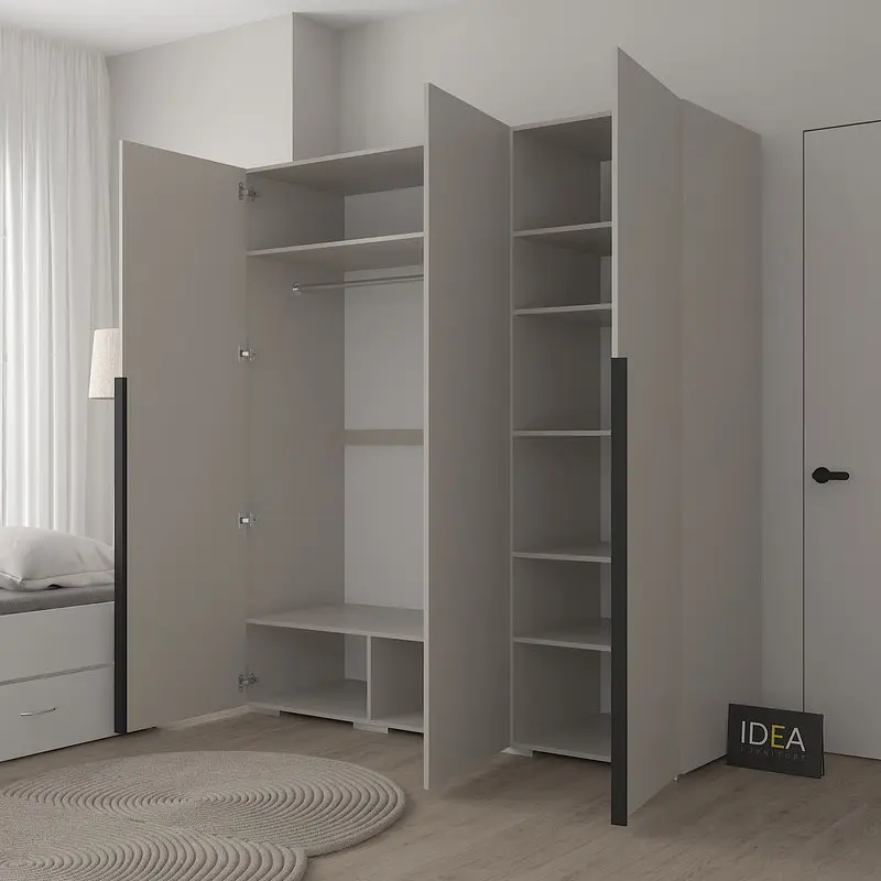 Шафа для одягу 3-дверна 180 см Idea Д-123 Кашемір - фото 2
