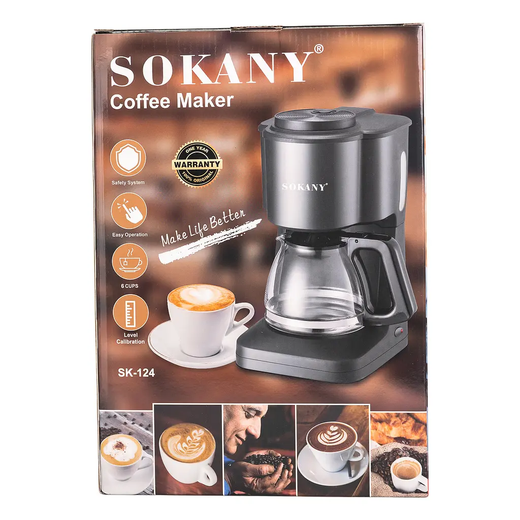 Кавоварка крапельна Sokany SK-124 з підігрівом кавника 600 мл Sokany SK-124 - фото 10