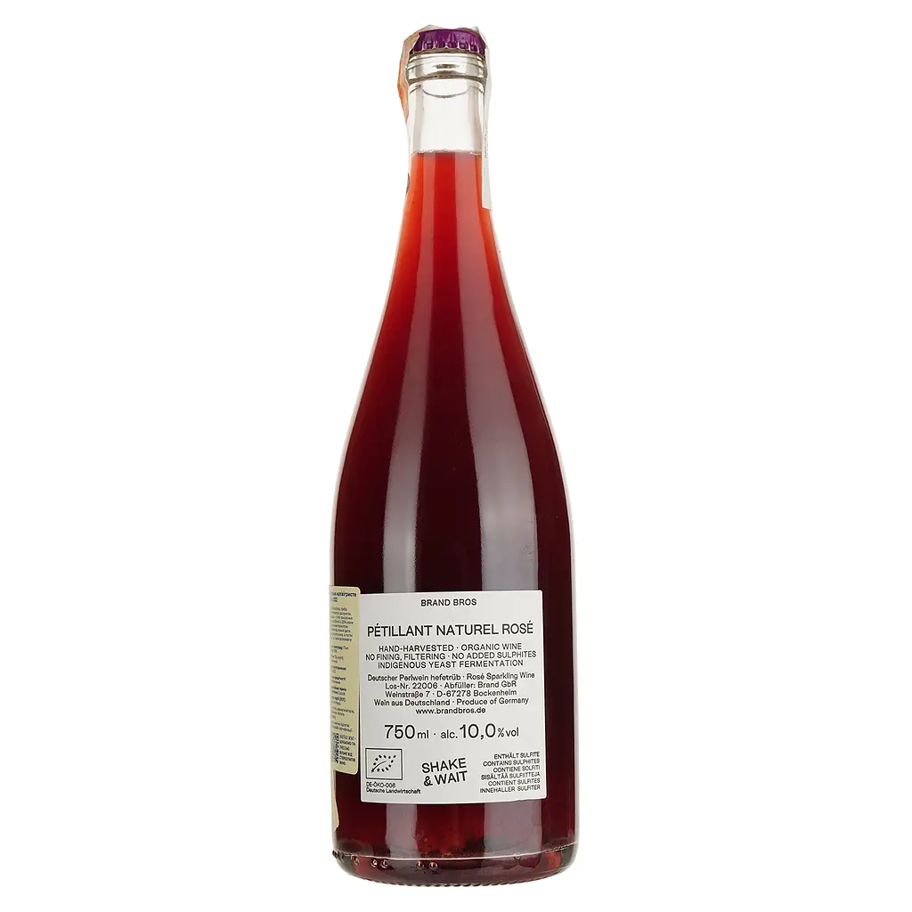 Ігристе вино Weingut Brand Pet Nat Rose рожеве сухе 0.75 л - фото 2