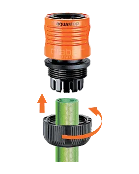 Конектор для поливального шланга 1/2" з системою "Aquastop" Claber 8602 - фото 3